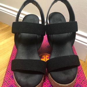 Tory Burch two-band wedge espadrille